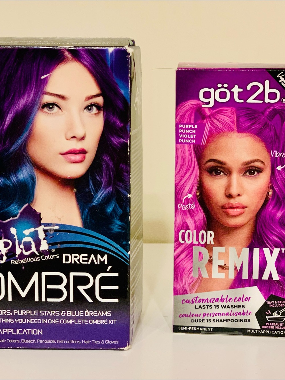 Two Semi-Permanent Hair Color kits